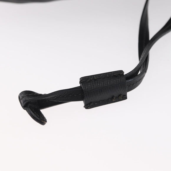 PRADA Tote Bag Nylon Black Gold Auth 157581