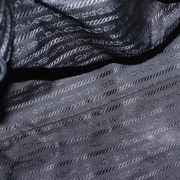 PRADA Tote Bag Nylon Black Gold Auth 157581