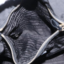 PRADA Tote Bag Nylon Black Gold Auth 157581-23