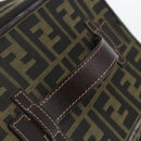 FENDI Zucca Canvas Vanity Pouch Black Brown Auth 157583-7