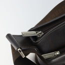 BURBERRY Nova Check Shoulder Bag PVC Black Silver Auth 157585-10