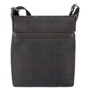 BURBERRY Nova Check Shoulder Bag PVC Black Silver Auth 157585-13