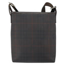 BURBERRY Nova Check Shoulder Bag PVC Black Silver Auth 157585-2
