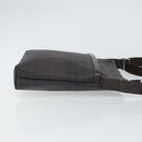 BURBERRY Nova Check Shoulder Bag PVC Black Silver Auth 157585-3