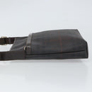 BURBERRY Nova Check Shoulder Bag PVC Black Silver Auth 157585-4