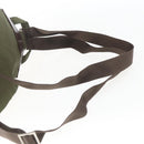PRADA Backpack Nylon Khaki Silver Auth 157586-9