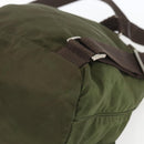 PRADA Backpack Nylon Khaki Silver Auth 157586-17