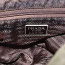 PRADA Backpack Nylon Khaki Silver Auth 157586-20