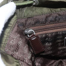 PRADA Backpack Nylon Khaki Silver Auth 157586-21