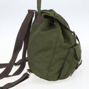 PRADA Backpack Nylon Khaki Silver Auth 157586-3