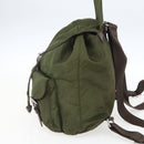 PRADA Backpack Nylon Khaki Silver Auth 157586-4