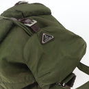 PRADA Backpack Nylon Khaki Silver Auth 157586-6