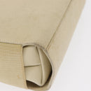 LOEWE Shoulder Bag Leather White Silver Auth 157588-9