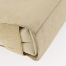 LOEWE Shoulder Bag Leather White Silver Auth 157588-15