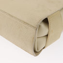 LOEWE Shoulder Bag Leather White Silver Auth 157588-16