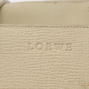 LOEWE Shoulder Bag Leather White Silver Auth 157588-17