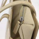 LOEWE Shoulder Bag Leather White Silver Auth 157588-10