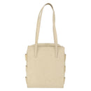 LOEWE Shoulder Bag Leather White Silver Auth 157588-13