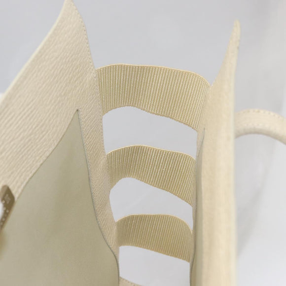 LOEWE Shoulder Bag Leather White Silver Auth 157588