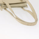 LOEWE Shoulder Bag Leather White Silver Auth 157588-7