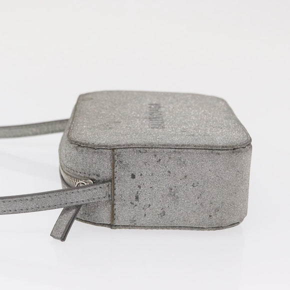 BALENCIAGA Everyday Camera Bag XS Shoulder Bag Leather Silver 552372 Auth 157590