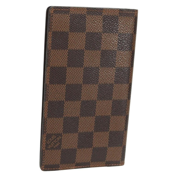LOUIS VUITTON Damier Ebene Agenda Poche Note Cover R20703 LV Auth 157594V