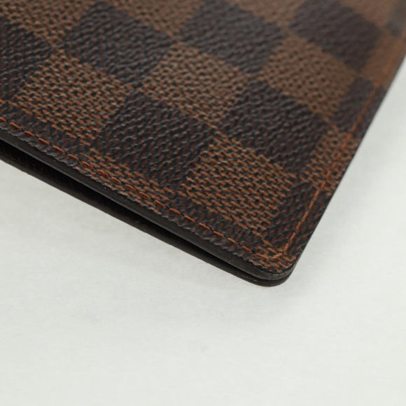 LOUIS VUITTON Damier Ebene Agenda Poche Note Cover R20703 LV Auth 157594V