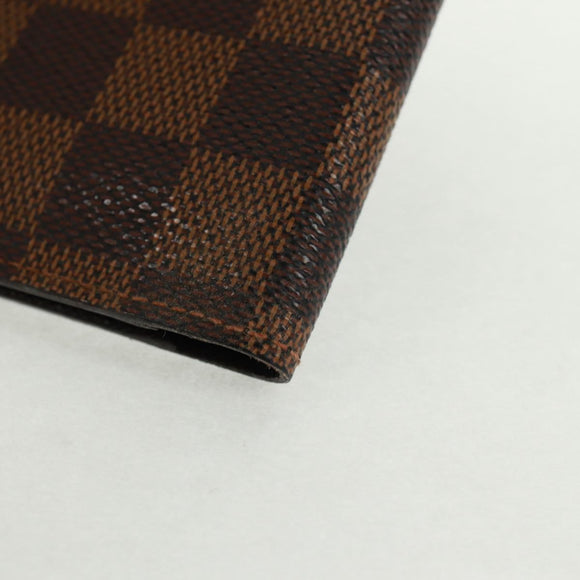 LOUIS VUITTON Damier Ebene Agenda Poche Note Cover R20703 LV Auth 157594V