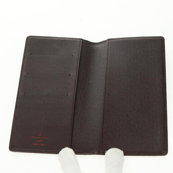 LOUIS VUITTON Damier Ebene Agenda Poche Note Cover R20703 LV Auth 157594V