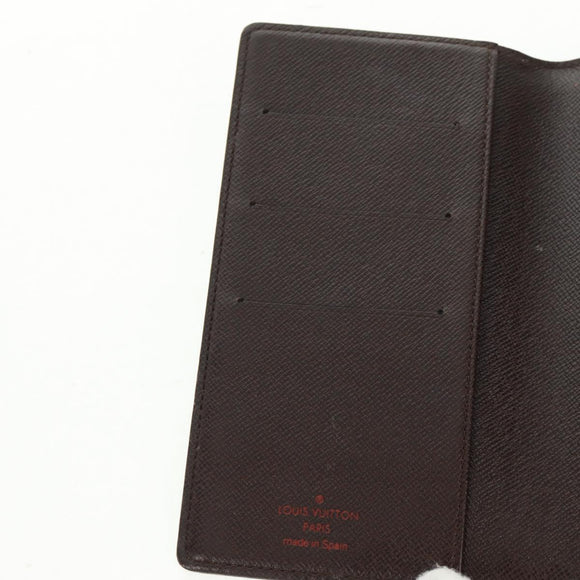 LOUIS VUITTON Damier Ebene Agenda Poche Note Cover R20703 LV Auth 157594V