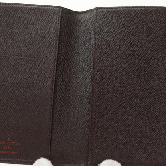 LOUIS VUITTON Damier Ebene Agenda Poche Note Cover R20703 LV Auth 157594V