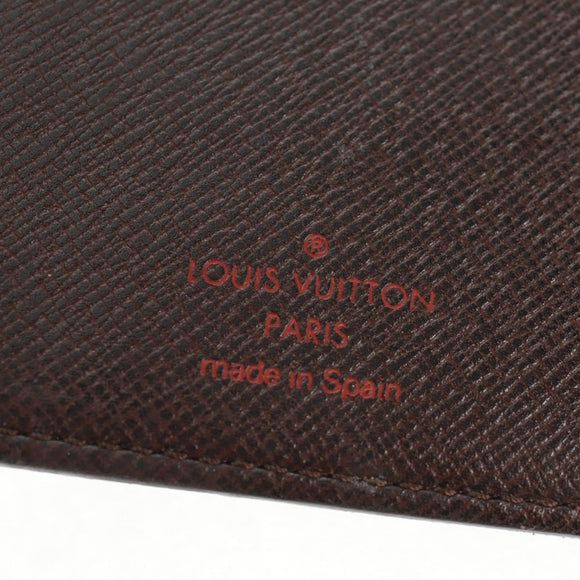 LOUIS VUITTON Damier Ebene Agenda Poche Note Cover R20703 LV Auth 157594V