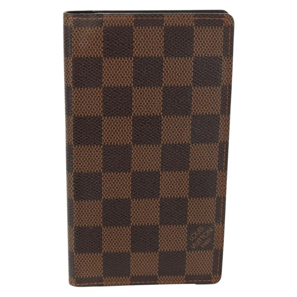 LOUIS VUITTON Damier Ebene Agenda Poche Note Cover R20703 LV Auth 157594V