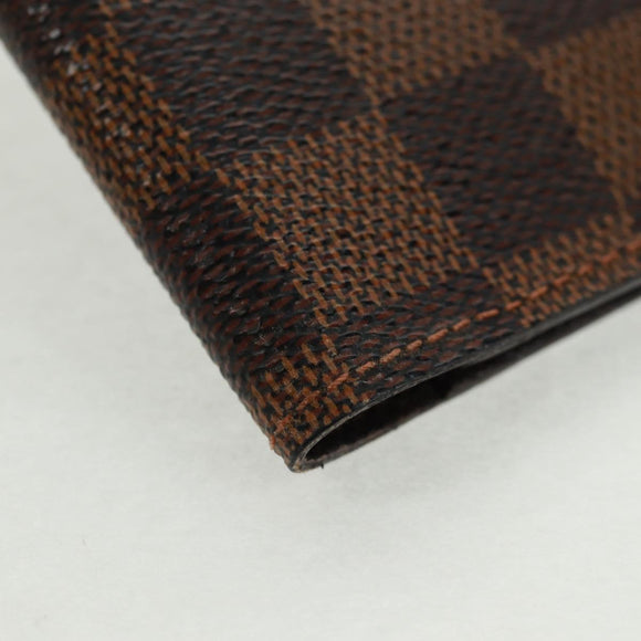 LOUIS VUITTON Damier Ebene Agenda Poche Note Cover R20703 LV Auth 157594V