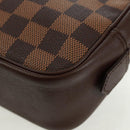 LOUIS VUITTON Damier Ebene Trousse Toilette 25 Clutch Bag N47624 LV Auth 157599V-16