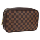 LOUIS VUITTON Damier Ebene Trousse Toilette 25 Clutch Bag N47624 LV Auth 157599V-1