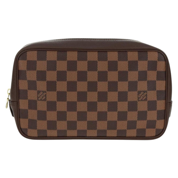 LOUIS VUITTON Damier Ebene Trousse Toilette 25 Clutch Bag N47624 LV Auth 157599V
