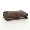 LOUIS VUITTON Damier Ebene Trousse Toilette 25 Clutch Bag N47624 LV Auth 157599V-5