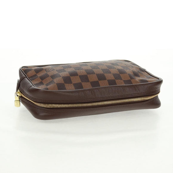 LOUIS VUITTON Damier Ebene Trousse Toilette 25 Clutch Bag N47624 LV Auth 157599V
