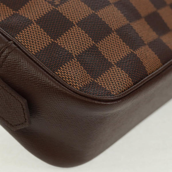 LOUIS VUITTON Damier Ebene Trousse Toilette 25 Clutch Bag N47624 LV Auth 157599V