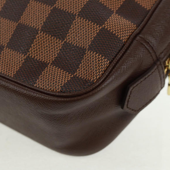 LOUIS VUITTON Damier Ebene Trousse Toilette 25 Clutch Bag N47624 LV Auth 157599V