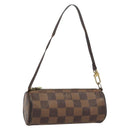 LOUIS VUITTON Damier Ebene Papillon Pouch LV Auth 157603-1