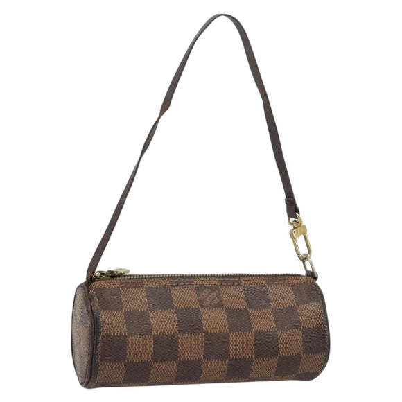 LOUIS VUITTON Damier Ebene Papillon Pouch LV Auth 157603