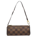 LOUIS VUITTON Damier Ebene Papillon Pouch LV Auth 157603-13