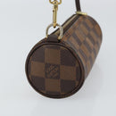 LOUIS VUITTON Damier Ebene Papillon Pouch LV Auth 157603-3