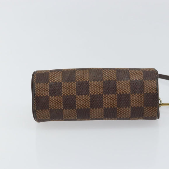 LOUIS VUITTON Damier Ebene Papillon Pouch LV Auth 157603