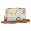 LOUIS VUITTON Monogram Multicolor Trousse Wapity Pouch White M58033 Auth 157605-1