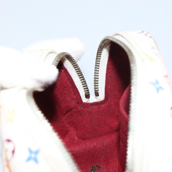 LOUIS VUITTON Monogram Multicolor Trousse Wapity Pouch White M58033 Auth 157605
