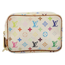 LOUIS VUITTON Monogram Multicolor Trousse Wapity Pouch White M58033 Auth 157605-13