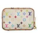 LOUIS VUITTON Monogram Multicolor Trousse Wapity Pouch White M58033 Auth 157605-2